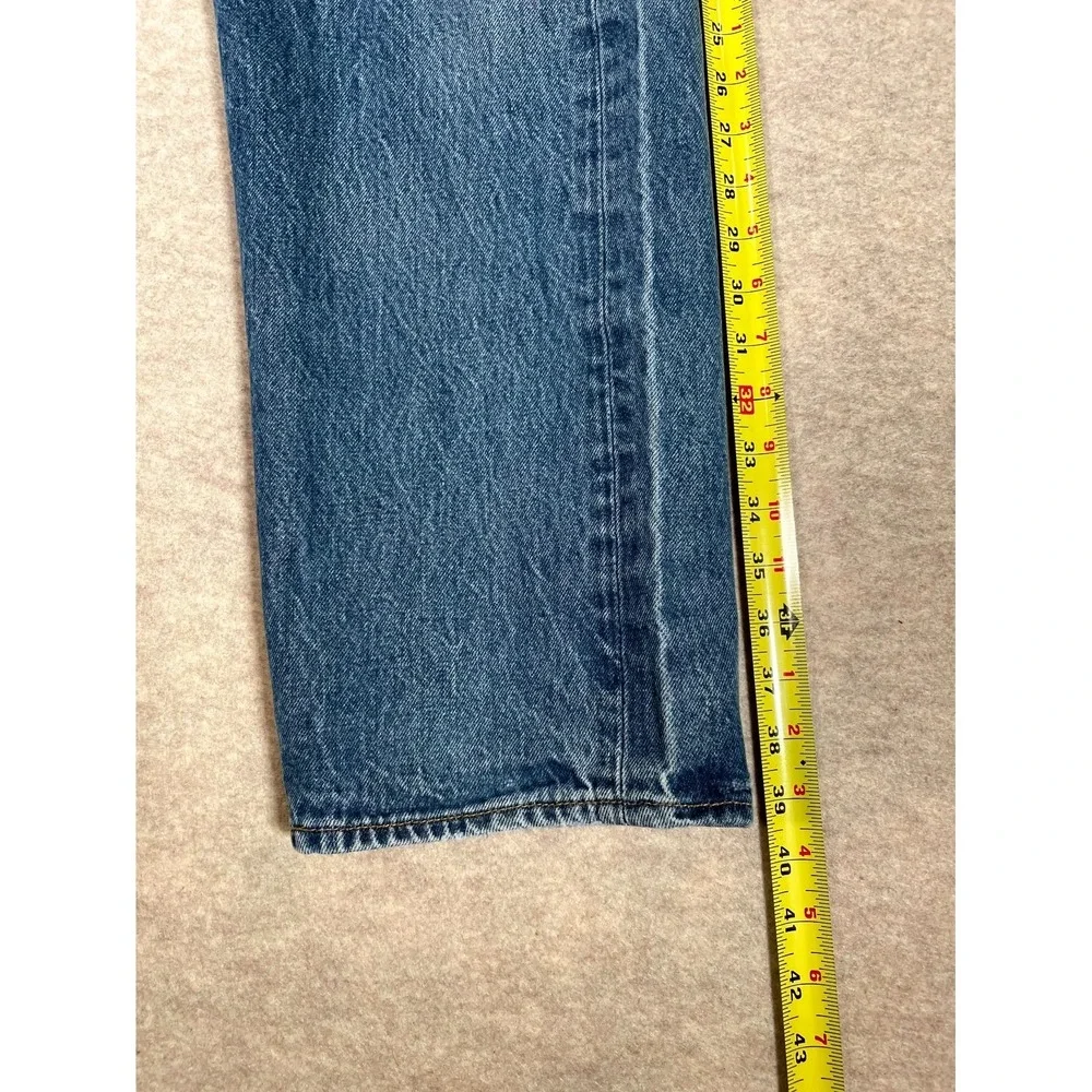 Levi's‎ 501 Authentic Jeans Mens 38x32 Blue Whiskering Denim Cotton Straight Leg